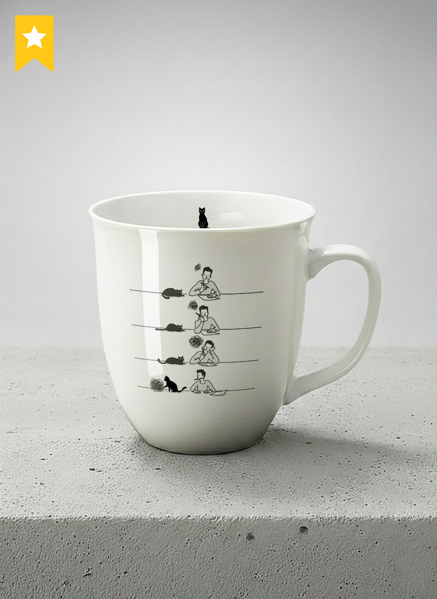Ronny Mug | A Purrfect idea mug with cat comic by Tang Yau Hoong - Gallery By Inhesion