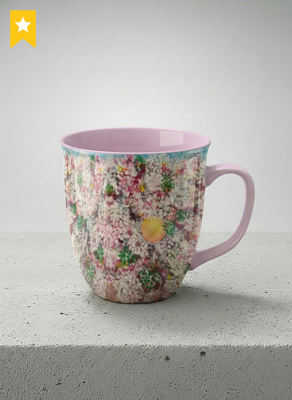 Ronny Mug | Morning Blossoms mug with floral design by Renee Pupetz - Gallery By Inhesion