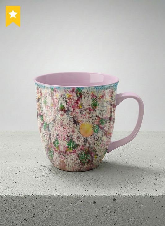 Ronny Mug | Morning Blossoms mug with floral design by Renee Pupetz - Gallery By Inhesion