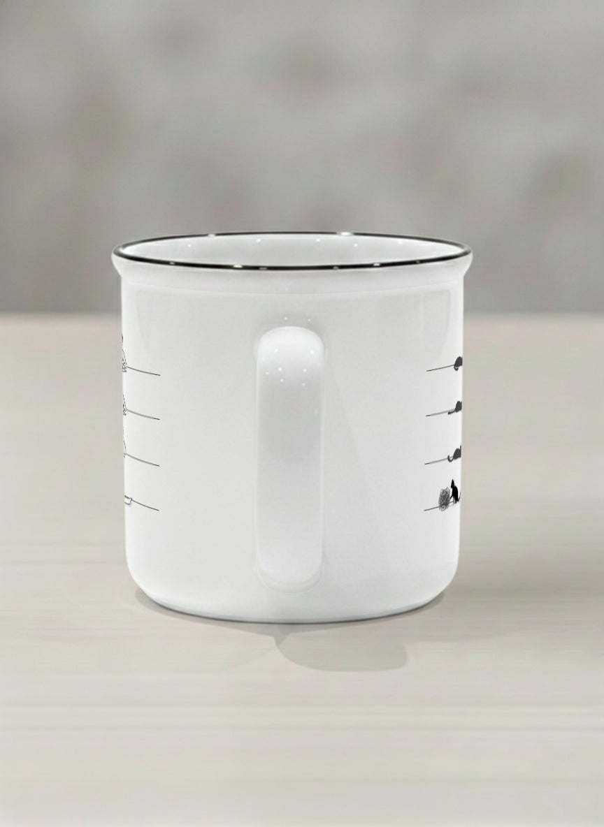 Enamel Mug | A Purrfect idea mug with cat comic by Tang Yau Hoong - Gallery By Inhesion