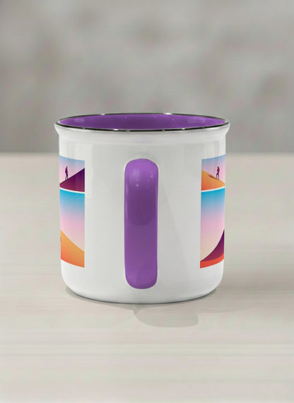 Enamel Mug | When Love Meets Us side view mug with lover comic by Tang Yau Hoong - Gallery By Inhesion