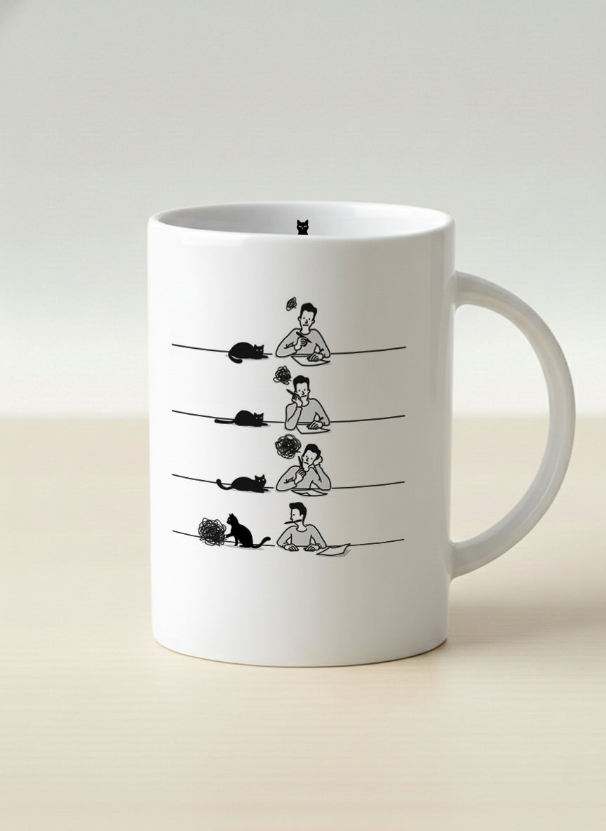 Hero Mug | A Purrfect idea mug with cat comic by Tang Yau Hoong - Gallery By Inhesion