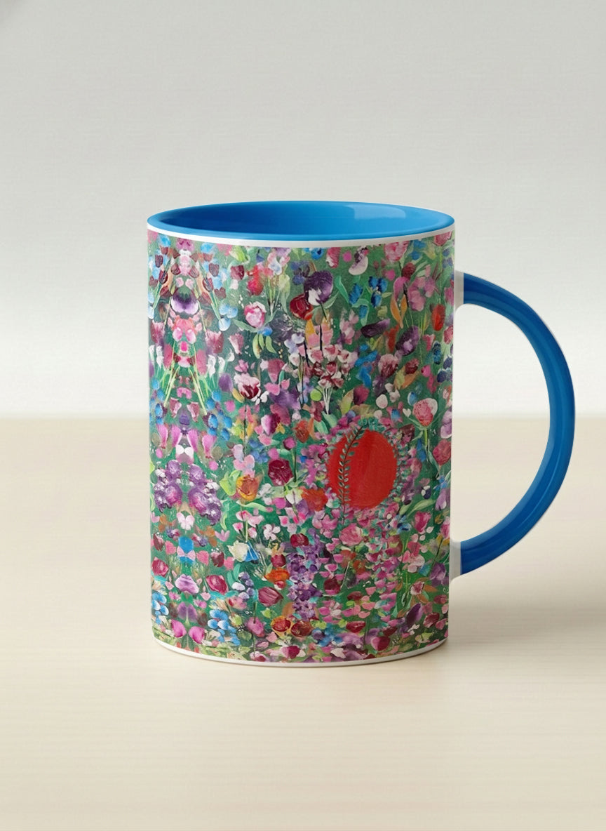 Hero Mug | Eye Candy mug showing vibrant floral patterns design by Renee Pupetz - Gallery By Inhesion