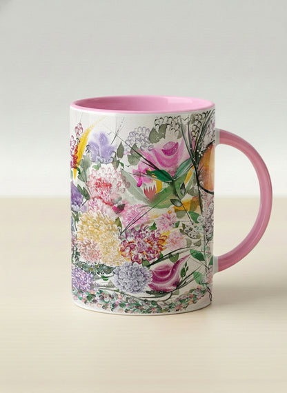 Hero Mug | Sweetest Symphony mug showing beautiful floral designs by Renee Pupetz - Gallery By Inhesion