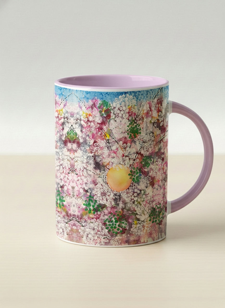 Hero Mug | Morning Blossoms mug with floral design by Renee Pupetz - Gallery By Inhesion