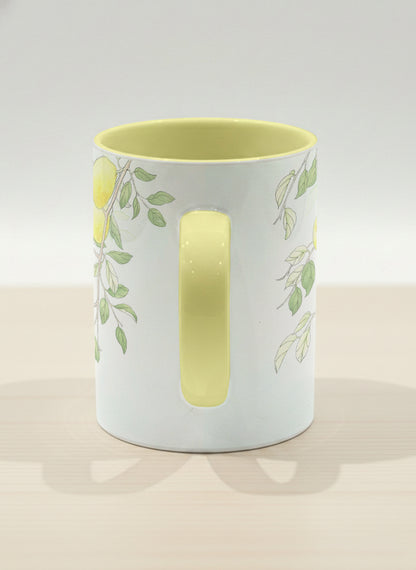 Hero Mug | Refreshing Pears side view mug with watercolor yellow pears by Alice Wong - Gallery By Inhesion