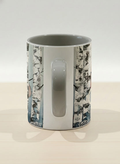 Hero Mug | Rings of Light side view mug with sun and tree, and soft pastel colors design by Renee Pupetz - Gallery By Inhesion