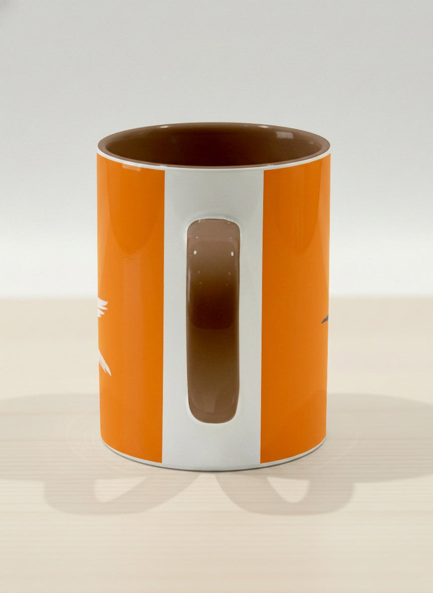 Hero Mug | Flying Fox side view mug with whimsical flying fox-swan illustration by Tang Yau Hoong - Gallery By Inhesion