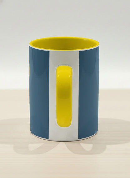 Hero Mug | Whale Song side view mug with a simple, bold yellow whale illustration by Tang Yau Hoong - Gallery By Inhesion