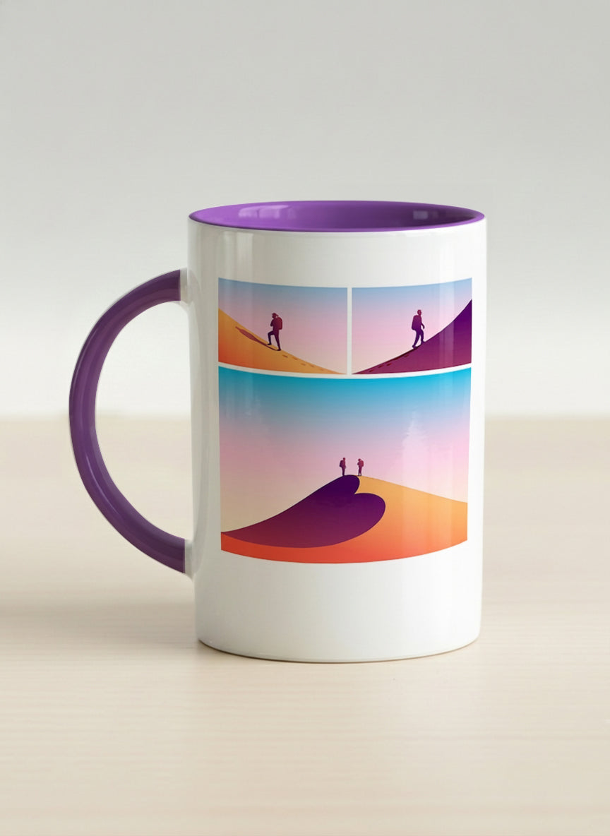 Hero Mug | When Love Meets Us left view mug with lover comic by Tang Yau Hoong - Gallery By Inhesion
