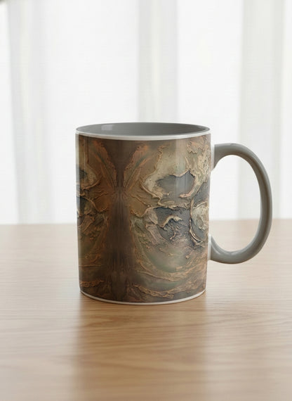 Classic Mug | Memories of The Soul mug featuring abstract earth tones and natural patterns by Mersedes Mein - Gallery By Inhesion