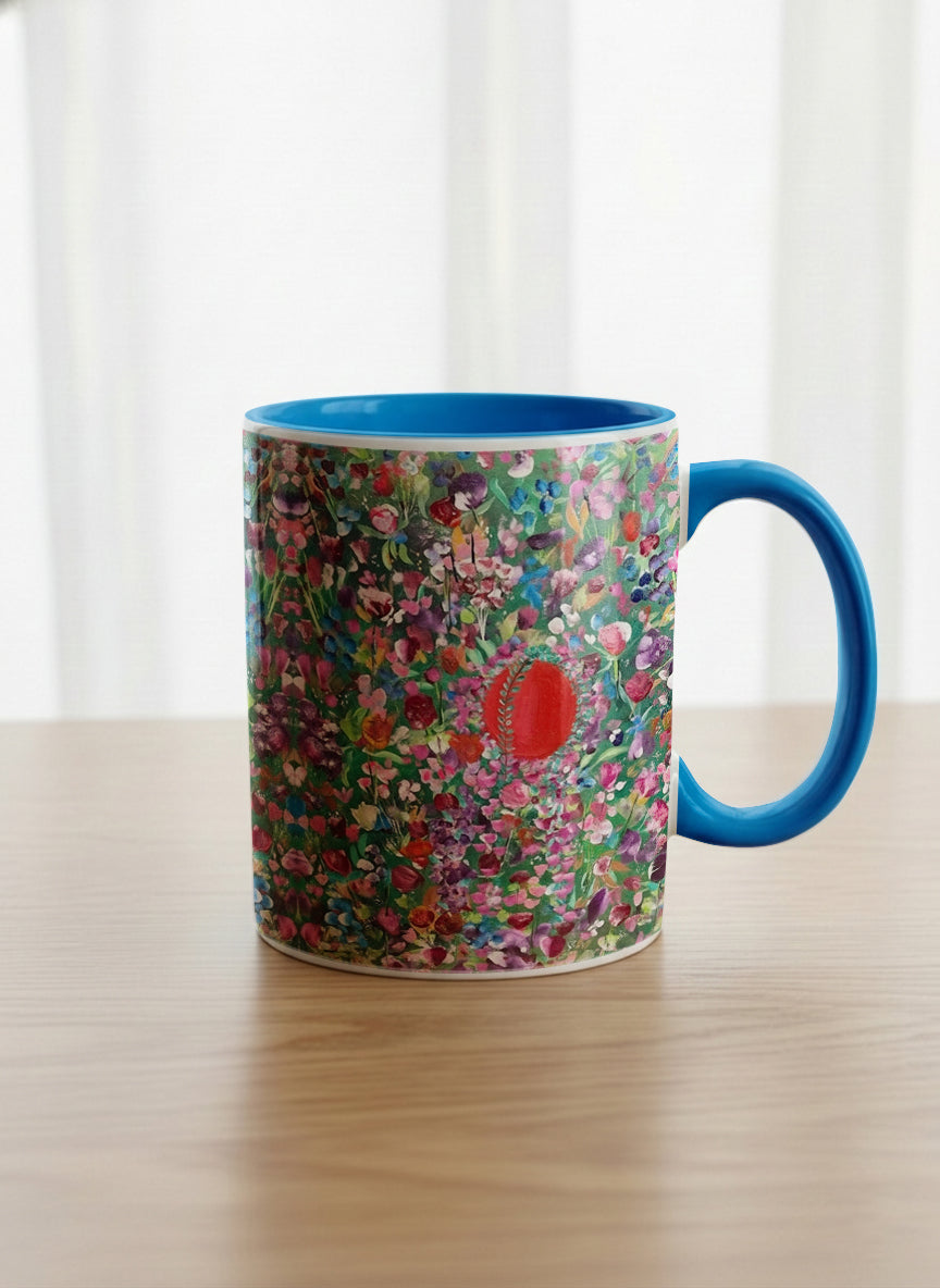 Classic Mug | Eye Candy mug showing vibrant floral patterns design by Renee Pupetz - Gallery By Inhesion