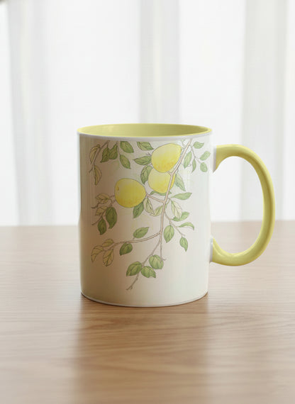 Classic Mug | Refreshing Pears mug with watercolor yellow pears by Alice Wong - Gallery By Inhesion