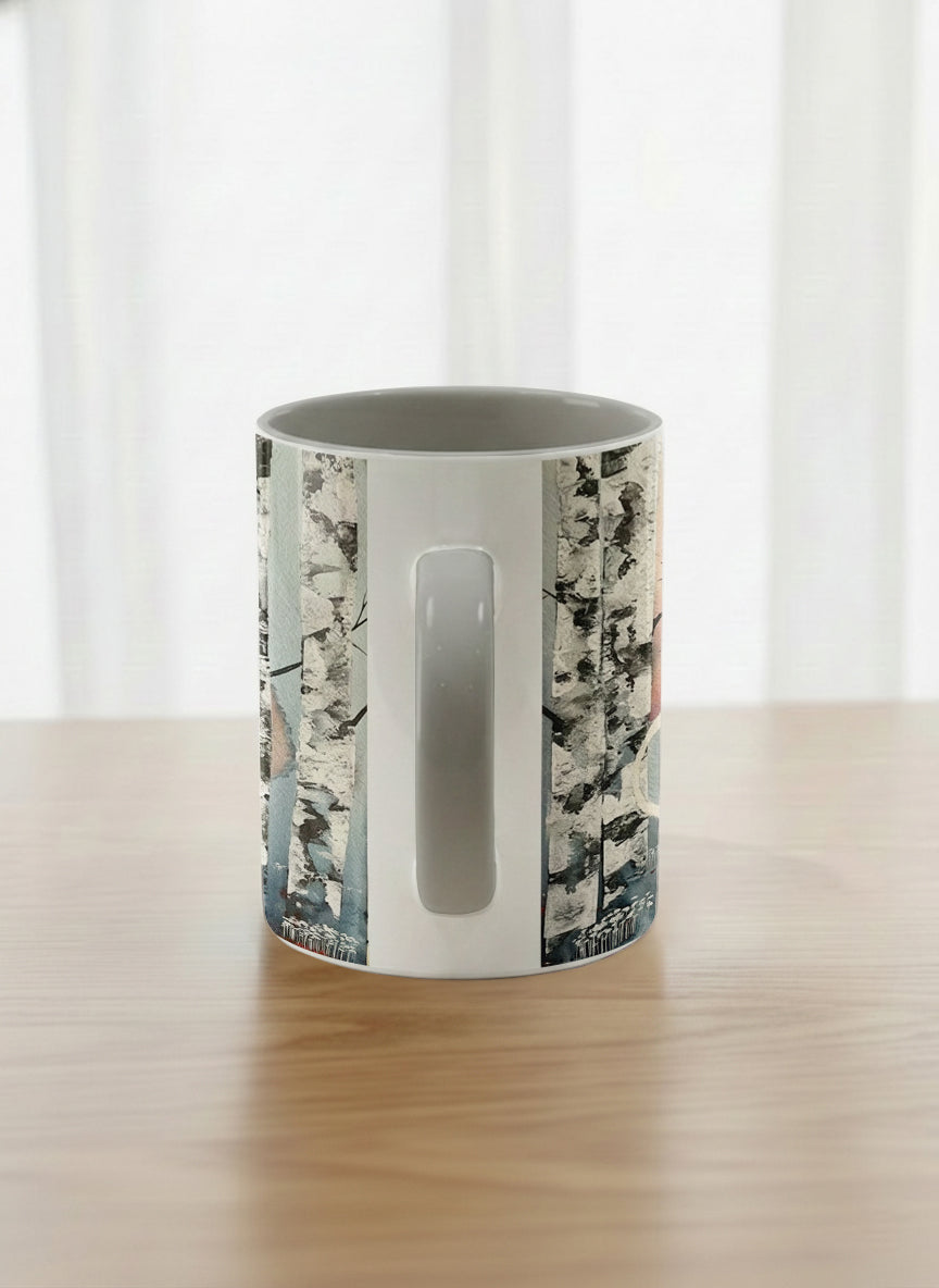 Classic Mug | Rings of Light side view mug with sun and tree, and soft pastel colors design by Renee Pupetz - Gallery By Inhesion