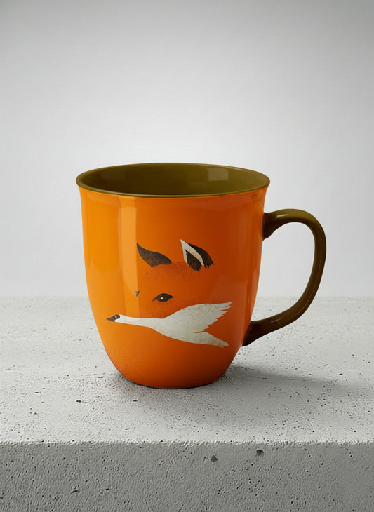 Ronny Mug | Flying Fox mug with whimsical flying fox-swan illustration by Tang Yau Hoong - Gallery By Inhesion