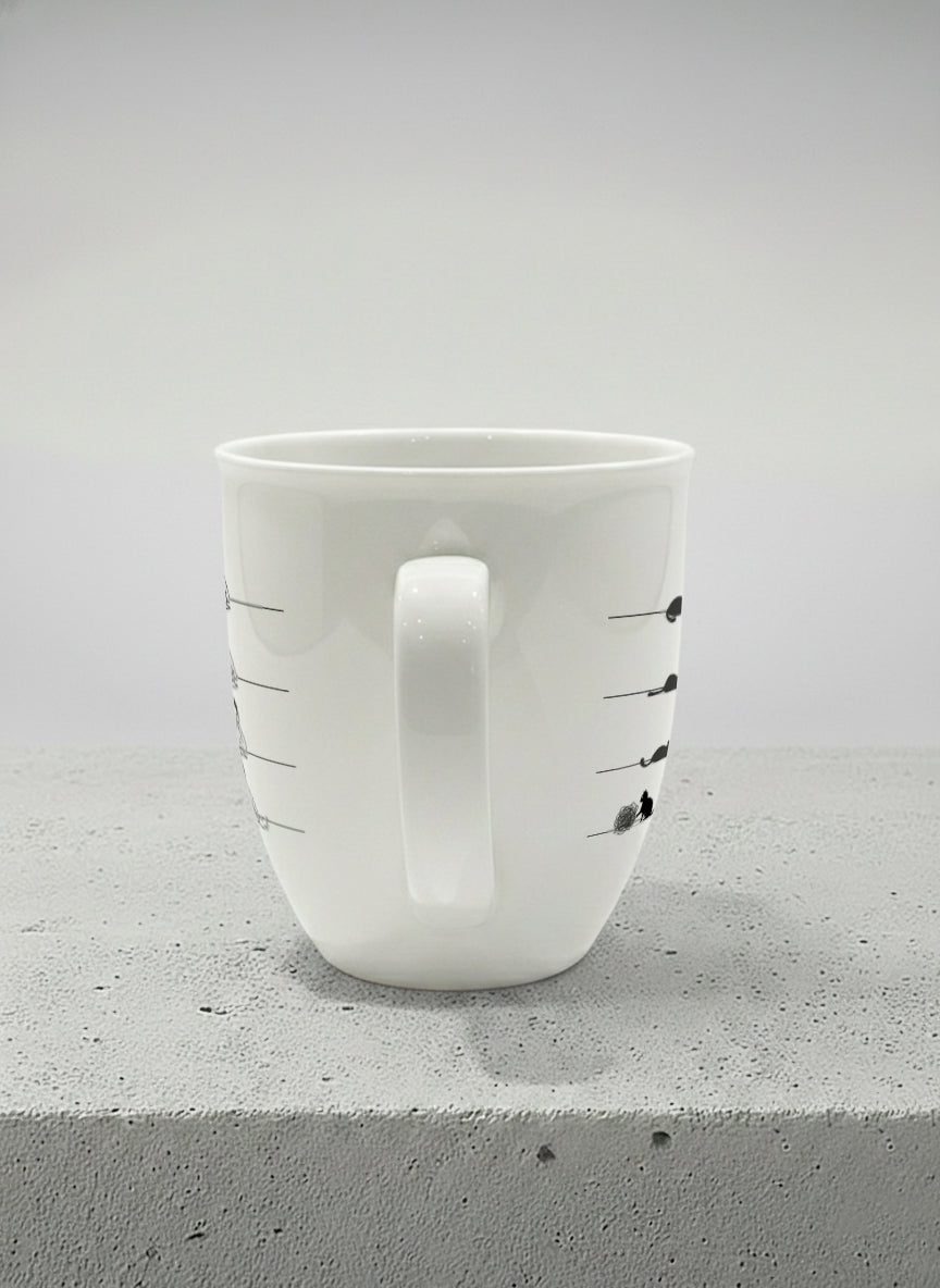 Ronny Mug | A Purrfect idea mug side view with cat comic by Tang Yau Hoong - Gallery By Inhesion
