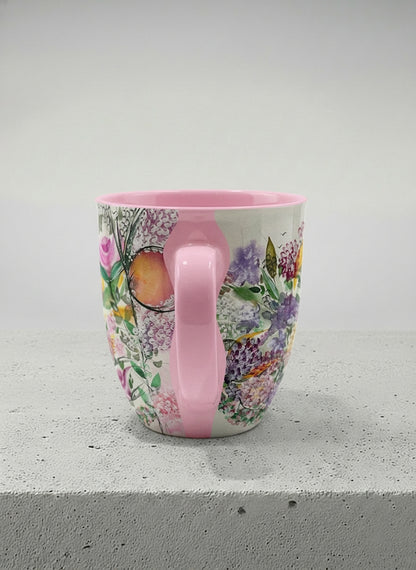 Ronny Mug | Sweetest Symphony side view mug showing beautiful floral designs by Renee Pupetz - Gallery By Inhesion