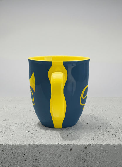 Ronny Mug | Whale Song side view mug with a simple, bold yellow whale illustration by Tang Yau Hoong - Gallery By Inhesion