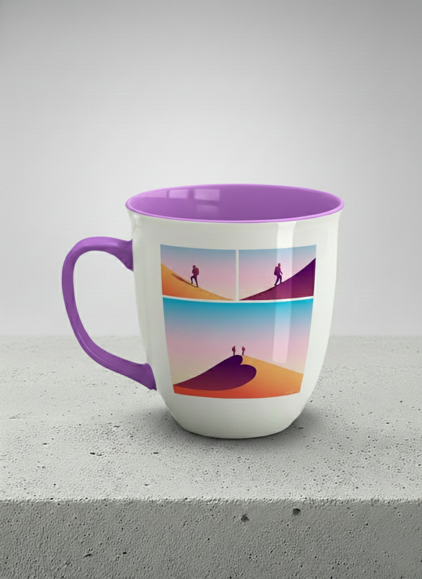 Ronny Mug | When Love Meets Us left view mug with lover comic by Tang Yau Hoong - Gallery By Inhesion
