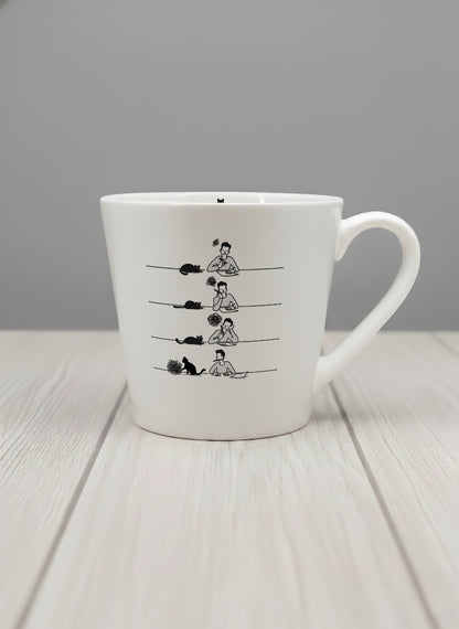 Conical Mug | A Purrfect idea mug with cat comic by Tang Yau Hoong - Gallery By Inhesion