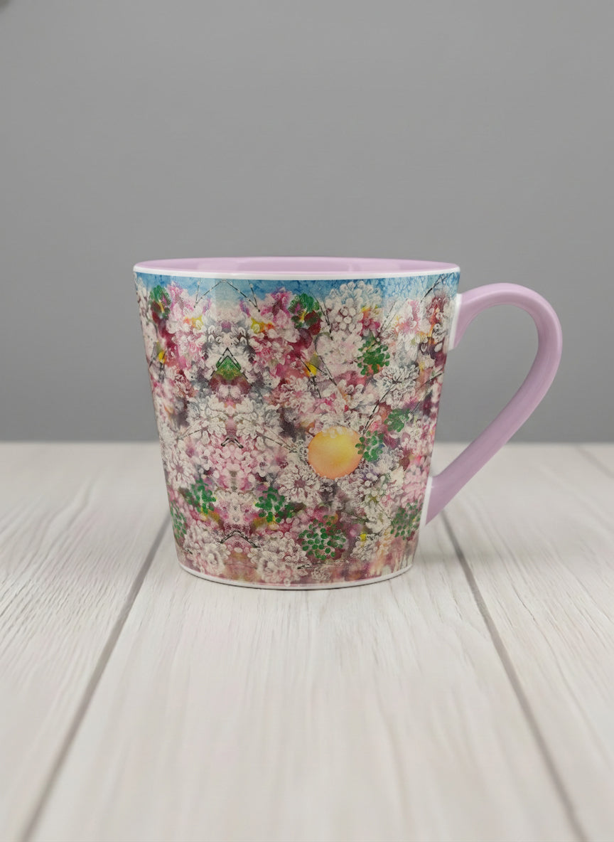 Conical Mug | Morning Blossoms mug with floral design by Renee Pupetz - Gallery By Inhesion