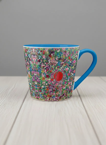 Conical Mug | Eye Candy mug showing vibrant floral patterns design by Renee Pupetz - Gallery By Inhesion