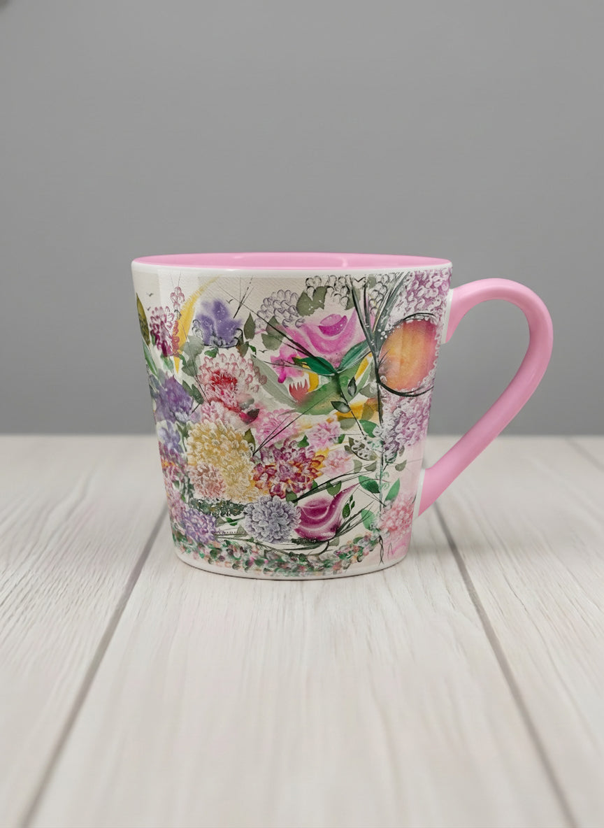 Conical Mug | Sweetest Symphony mug showing beautiful floral designs by Renee Pupetz - Gallery By Inhesion