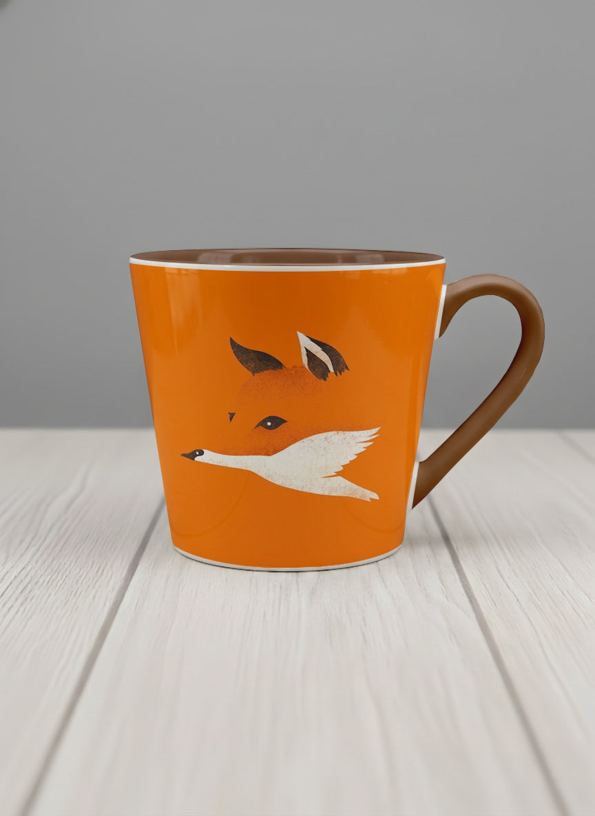 Conical Mug | Flying Fox mug with whimsical flying fox-swan illustration by Tang Yau Hoong - Gallery By Inhesion