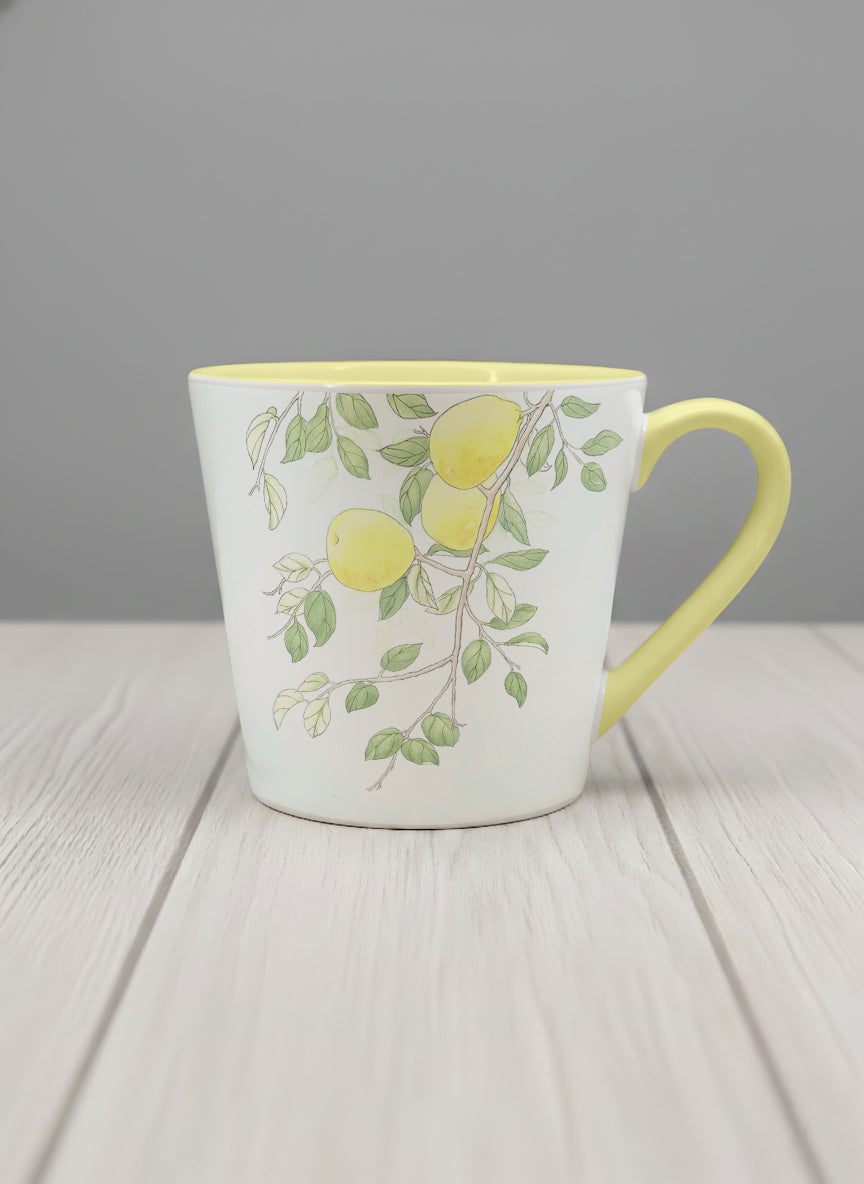 Conical Mug | Refreshing Pears mug with watercolor yellow pears by Alice Wong - Gallery By Inhesion