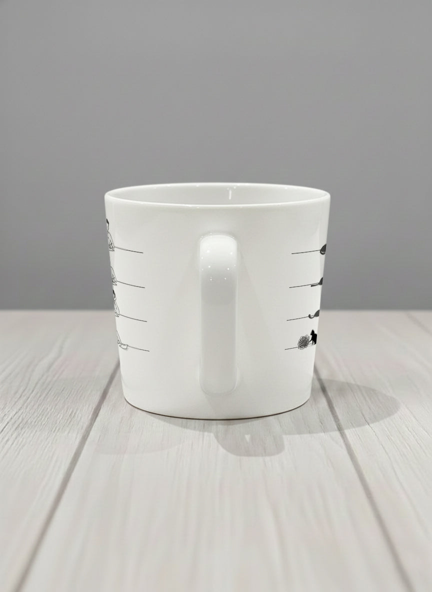 Conical Mug | A Purrfect idea left view mug with cat comic by Tang Yau Hoong - Gallery By Inhesion