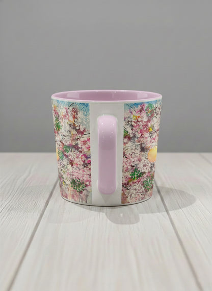 Conical Mug | Morning Blossoms side view mug with floral design by Renee Pupetz - Gallery By Inhesion