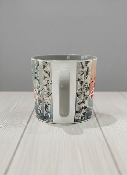 Conical Mug | Rings of Light side view mug with sun and tree, and soft pastel colors design by Renee Pupetz - Gallery By Inhesion