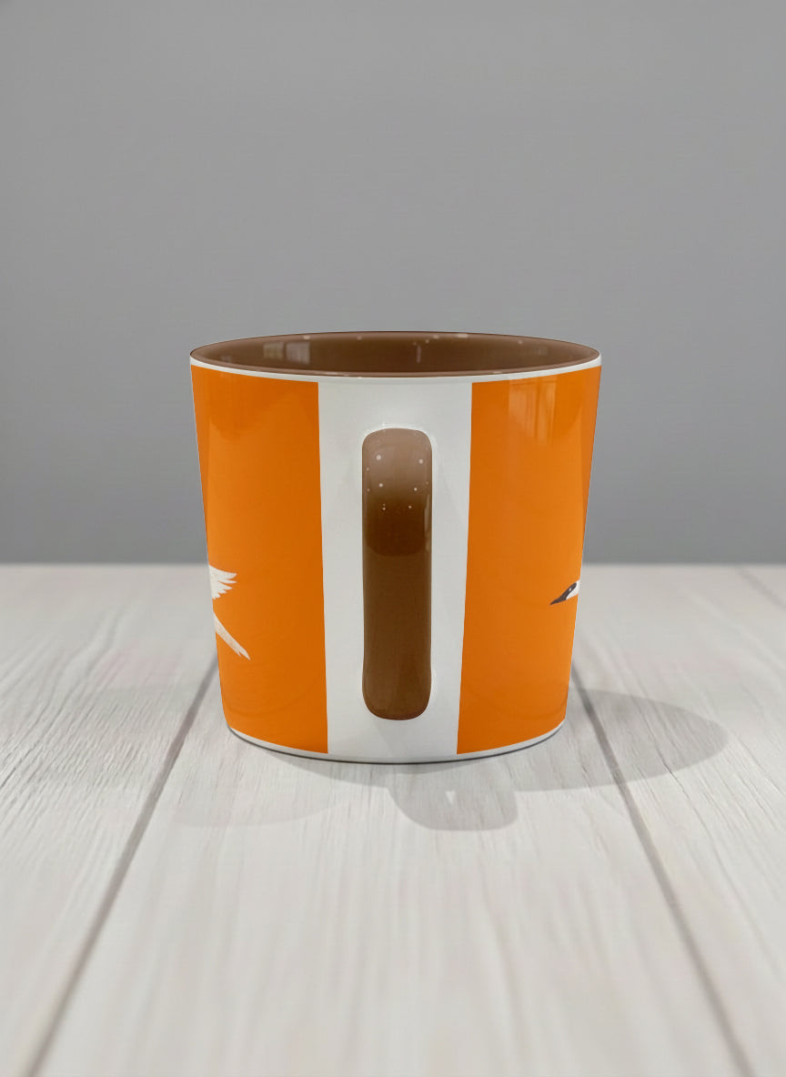 Conical Mug | Flying Fox side view mug with whimsical flying fox-swan illustration by Tang Yau Hoong - Gallery By Inhesion