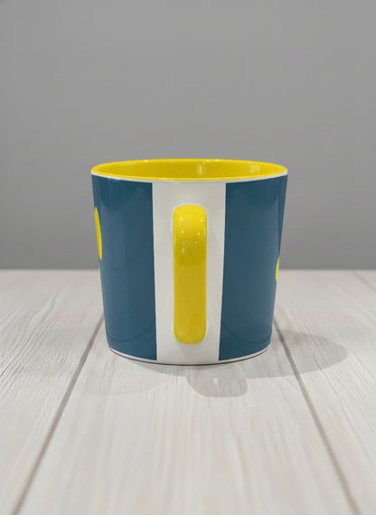 Conical Mug | Whale Song side view mug with a simple, bold yellow whale illustration by Tang Yau Hoong - Gallery By Inhesion