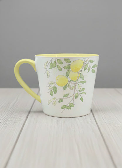 Conical Mug | Refreshing Pears left view mug with watercolor yellow pears by Alice Wong - Gallery By Inhesion